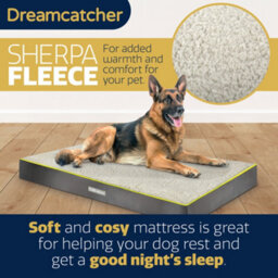Dreamcatcher Grey Extra Large Dog Bed Orthopaedic Xxl Flat Crate Pet Mattress 137X112X9Cm, Removable Washable Cover - thumbnail 3