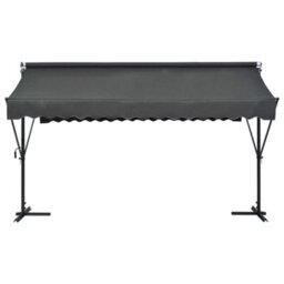 Walplus Free Standing Awning Garden Sun Shade Canopy Gazebo For Back Door, Porch, Patio 400X300 Cm Anthracite - thumbnail 3