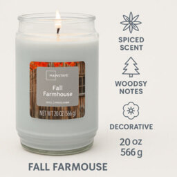 Mainstays Fall Farmhouse Scented Candle 566G Glass Jar - thumbnail 2