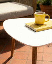Nöa & Nani Noa & Nani Malme Extra Large Outdoor Side Table For Balcony & Patio In White - thumbnail 2