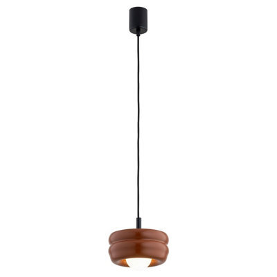Luminosa Lighting Luminosa Tevo Slim Pendant Ceiling Light Terracotta, Opal Matte G9 - image 1