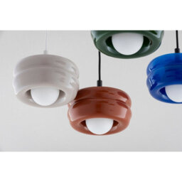Luminosa Lighting Luminosa Tevo Slim Pendant Ceiling Light Terracotta, Opal Matte G9 - thumbnail 5