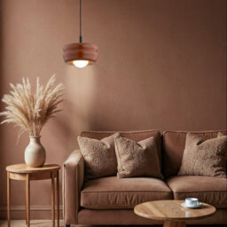 Luminosa Lighting Luminosa Tevo Slim Pendant Ceiling Light Terracotta, Opal Matte G9 - thumbnail 3