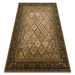 RugsX Wool Carpet Superior Grenada Frame, Diamonds, Oriental - Cognac 135X200 Cm - thumbnail 4