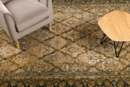 RugsX Wool Carpet Superior Grenada Frame, Diamonds, Oriental - Cognac 135X200 Cm - thumbnail 5