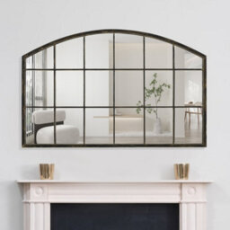 Living And Home Horizontal Arched Hollow Carved Decorative Window Mirror 110Cm (W) X 2Cm (D) X 70.5Cm (H) - thumbnail 2