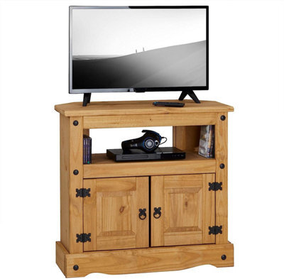 Mews Corona Tv Stand Pine 2 Door Television Cabinet Mexican Solid - image 1