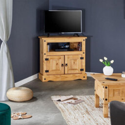 Mews Corona Tv Stand Pine 2 Door Television Cabinet Mexican Solid - thumbnail 2