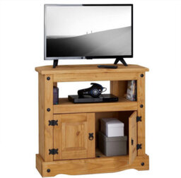 Mews Corona Tv Stand Pine 2 Door Television Cabinet Mexican Solid - thumbnail 3