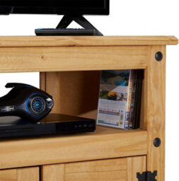 Mews Corona Tv Stand Pine 2 Door Television Cabinet Mexican Solid - thumbnail 6