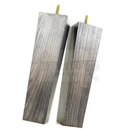 L&F 4 Wood Furniture Legs M10 220mm High Black Wash Replacement Square Tapered Sofa Feet Stools Chairs Cabinets Beds - thumbnail 6