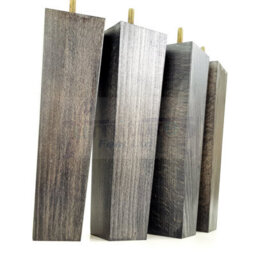 L&F 4 Wood Furniture Legs M10 220mm High Black Wash Replacement Square Tapered Sofa Feet Stools Chairs Cabinets Beds - thumbnail 5