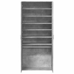 Berkfield Shoe Cabinet Concrete Grey 80X39X178 Cm Engineered Wood - thumbnail 6