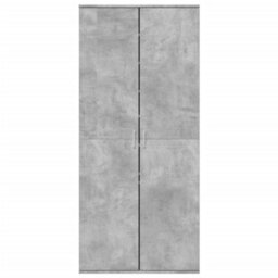 Berkfield Shoe Cabinet Concrete Grey 80X39X178 Cm Engineered Wood - thumbnail 3