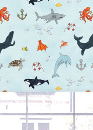 Lister Cartwright Kids Blackout Roller Blinds Easy Fit Child Safety Included (Sealife, 180 Cm Width X 140 Cm Drop) - thumbnail 2