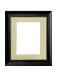 Frames By Post Scandi Black With Crackle Gold Frame With Light Grey Mount For Image Size A2 - thumbnail 1