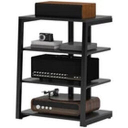 4-Tier Black Hifi Stand, Record Player Storage Rack - thumbnail 5
