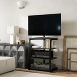 4-Tier Black Hifi Stand, Record Player Storage Rack - thumbnail 4