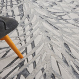 Ivory Grey Rug, Anti-Shed Abstract Rug With 10mm Thickness, Luxurious Rug For Bedroom, & Dining Room-240Cm X 320Cm - thumbnail 3