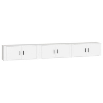 Berkfield Classic Wall-Mounted Tv Cabinets 3 Pcs White 100X34.5X40 Cm - image 1