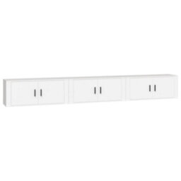Berkfield Classic Wall-Mounted Tv Cabinets 3 Pcs White 100X34.5X40 Cm - thumbnail 1