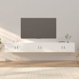 Berkfield Classic Wall-Mounted Tv Cabinets 3 Pcs White 100X34.5X40 Cm - thumbnail 2