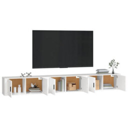 Berkfield Classic Wall-Mounted Tv Cabinets 3 Pcs White 100X34.5X40 Cm - thumbnail 3
