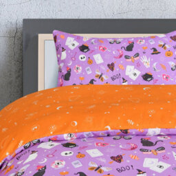 Smart Living Luxury Soft Reversible Celestial Halloween Duvet Cover & Pillowcases - thumbnail 4