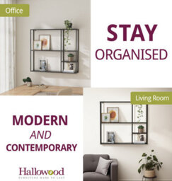 Hallowood Furniture Bewdley Wall Shelves 100X90Cm - thumbnail 6