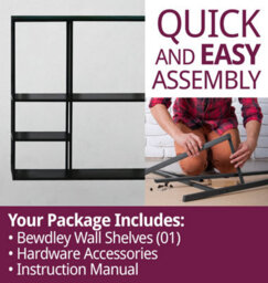 Hallowood Furniture Bewdley Wall Shelves 100X90Cm - thumbnail 7