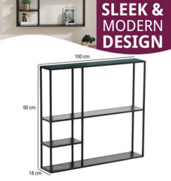 Hallowood Furniture Bewdley Wall Shelves 100X90Cm - thumbnail 3
