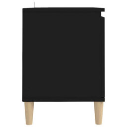 Vidaxl Tv Cabinet With Solid Wood Legs Black 103.5X35X50 Cm - thumbnail 6