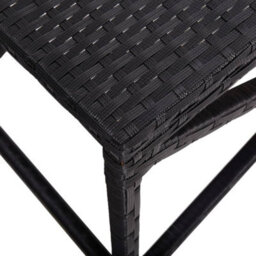 Berkfield Garden Bench 120 Cm Poly Rattan Black - thumbnail 4