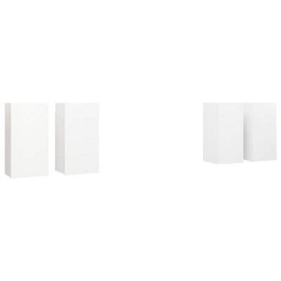 Berkfield Sturdy Tv Cabinets 4 Pcs White 30.5X30X60 Cm Engineered Wood - image 1