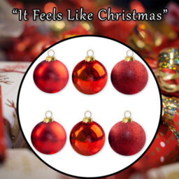 Christmas Bauble Decoration Hanging Tree Ornament X 6 6Cm Red - thumbnail 7