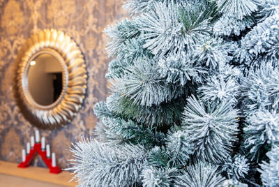 Shatchi 4Ft Green Helsinki Snow Covered Christmas Tree - image 1