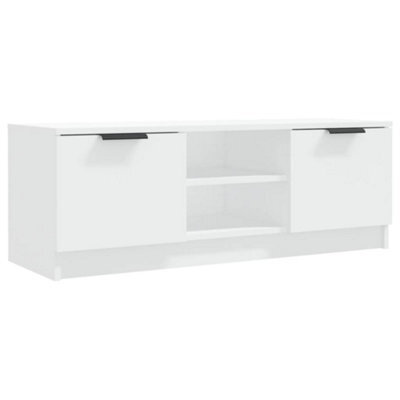 Berkfield Stylish Tv Cabinet White 102X35X36.5 Cm Engineered Wood - image 1