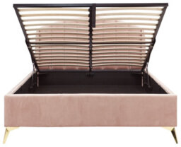Gfw Pettine 150Cm End Lift Ottoman Bed King Size Blush Pink - thumbnail 4