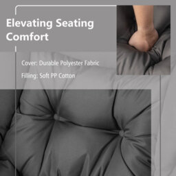 Costway Modern Lazy Chair With Ottoman Armrests Side Pocket & Footrest Accent Lounge Chair Reading Leisure - thumbnail 5