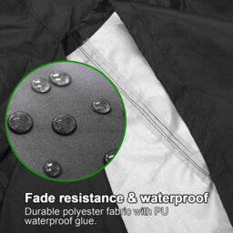 Rectangular Garden Furniture Cover, Black, 200 X 160 X 70 Cm, 210D Oxford With Silver Coating - thumbnail 5