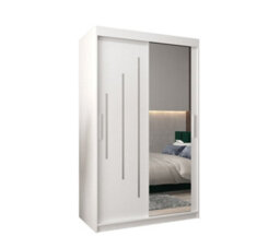Arte Modern White York Ii Sliding Door Wardrobe W1200mm H2000mm D620mm Mirrored Sleek Storage Solution - thumbnail 1
