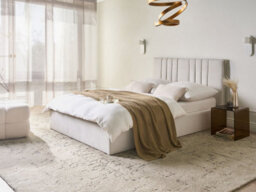 Beliani Ottoman Bed Fabric Tarascon 140 X 200 Cm (Eu Double) Light Beige - thumbnail 2