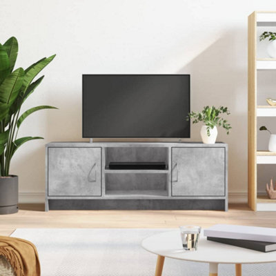 Berkfield Tv Cabinet Concrete Grey 102X30X37.5 Cm Engineered Wood - image 1