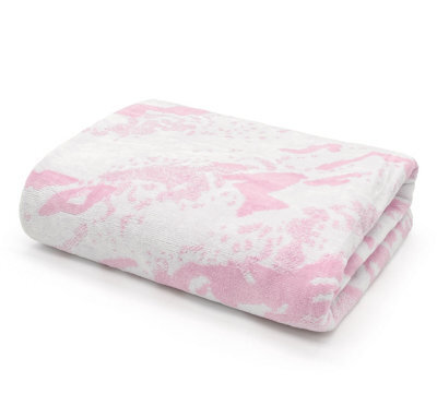 Velosso 4Pc Marble Pattern Cotton Hand And Bath Towel Set Soft & Absorbent Cotton Towels Pink