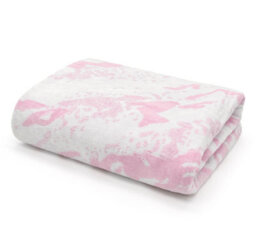 Velosso 4Pc Marble Pattern Cotton Hand And Bath Towel Set Soft & Absorbent Cotton Towels Pink