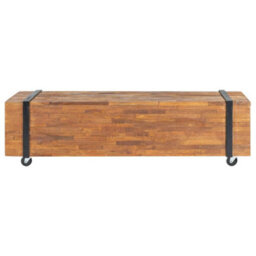 Walplus Tv Stand 110X30X32.5 Cm Solid Teak Wood - thumbnail 2