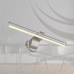 Luminosa Lighting Luminosa Pepe Bathroom Over Mirror Light Nickel Matt Ip44 Led 4000K - thumbnail 5