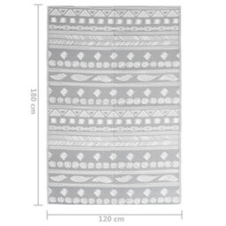 Walplus Outdoot Rugs For Garden Patios  Grey 120X180 Cm Pp - thumbnail 7