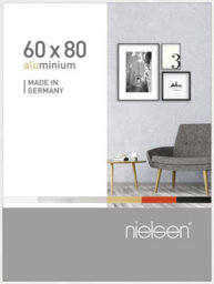 Nielsen Pixel 60 X 80 Cm Picture Frame, Glossy White With Float Glass And Push/turn Clips - thumbnail 1