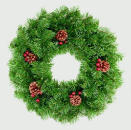 Premier Decorations Green Christmas Door Wreath With Berries & Cones Decoration - 50Cm - thumbnail 2